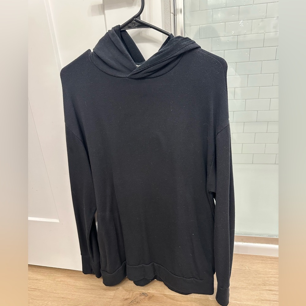 Aerie Black Fleece-Lined Hoodie